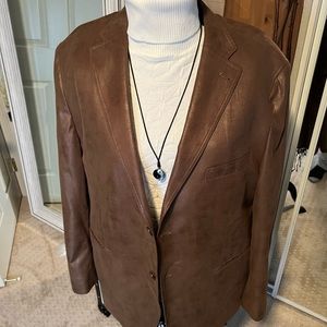 Men’s Faux Leather Blazer